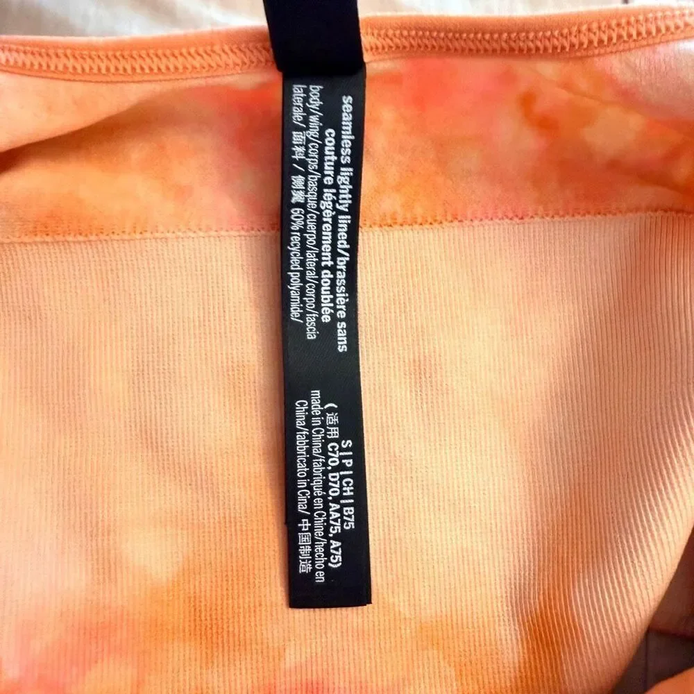 PINK Victoria's Secret Active Seamless Lightly Lined Sports Bra Orange Small